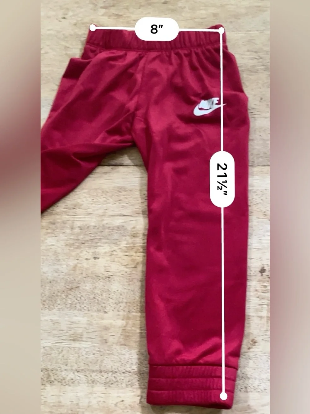 Nike Kids’ Sz 4T Red Poly Joggers